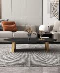 Modern Marble Coffee Tea Table No Drawers Smooth Finish