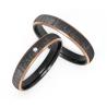 Buy cheap Silk Pattern Black Titanium Engagement Rings 8mm Polished Couple Ring from wholesalers