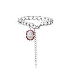 925 Neutral Sterling Silver Chain Bracelet Crystal Pendant Bracelet Jewelry Oem