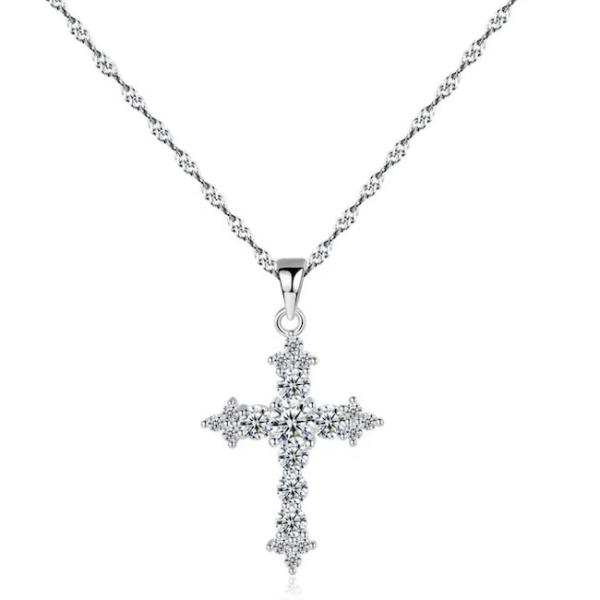 Buy cheap Rope Chain Trendy Cross Necklace 316L Stainless Steel Fashion Jewelry Necklaces from wholesalers