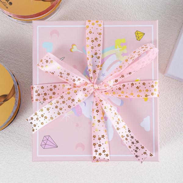 Flower ribbon, hot stamping ribbon, baking gift box packaging, printing floral