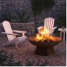 Buy cheap 80cm Backyard Rusty Metal Fire Bowls Corten Steel Wood Burning Outdoor Fire Pit from wholesalers