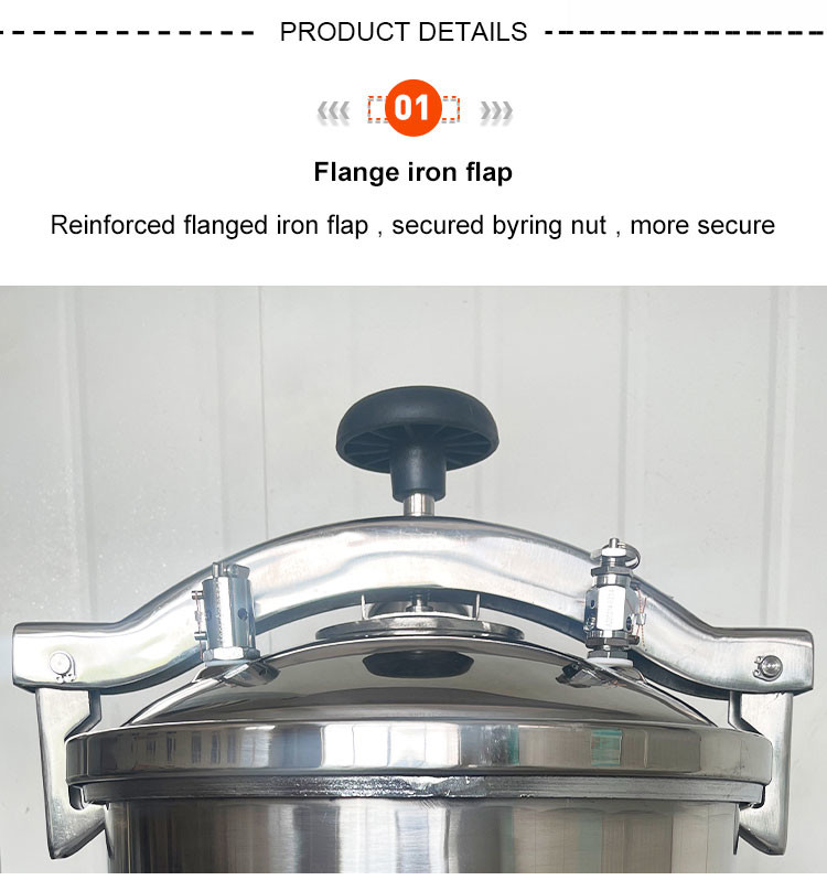 High Pressure Steam Sterilizer Autoclave Medical Stainless Steel 18L Automatic Portable