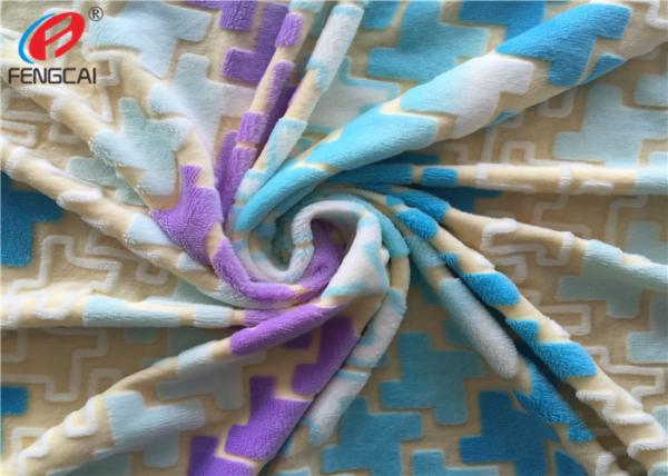 Buy cheap Embossed Print 100% Polyester Minky Plush Fabric Super Soft Velboa Material from wholesalers