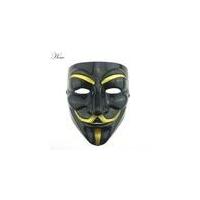 Buy cheap Vendetta Black PVC Masquerade Party Masks Anonymous V 17 * 12 * 9 Cm product