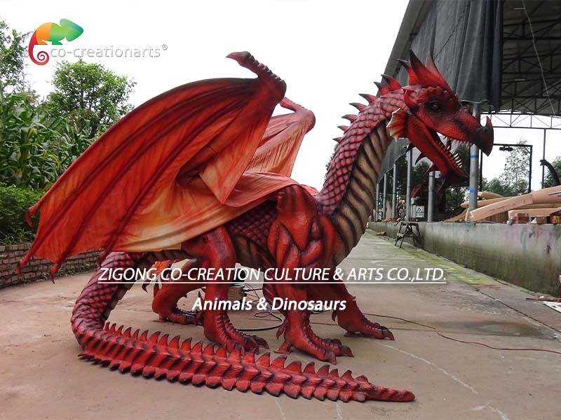 CE Outdoor Theme Exhibition Animatronic Dragons Life Size Dragon For Amusement Park
