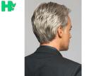 Modern Style Short Men Hair Wigs , White Color Natural Looking Wigs For Adult