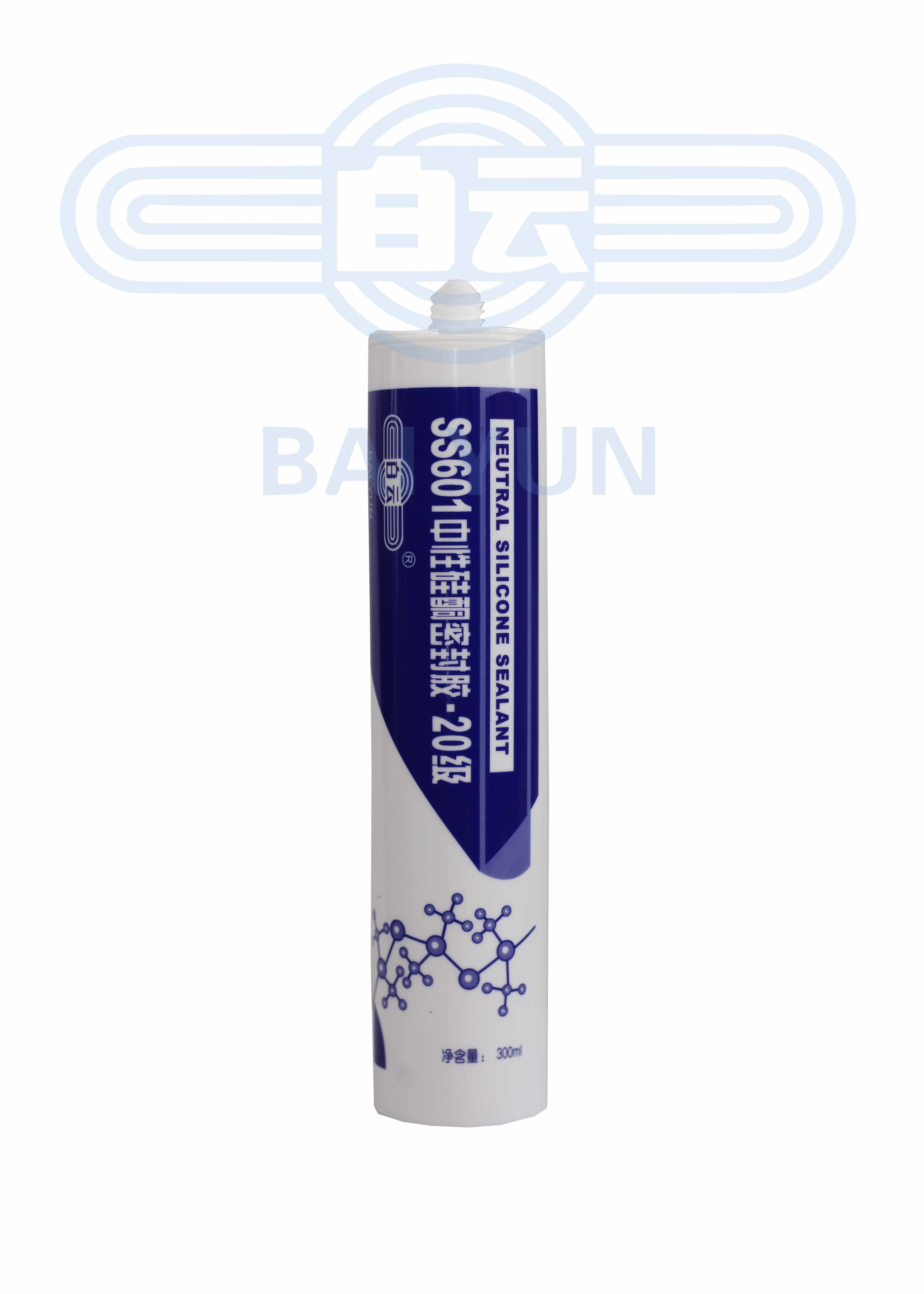 SS601 Black Glazing Silicone Sealant For Metal Structural Engineering