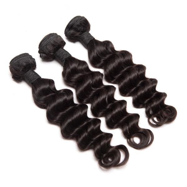 Buy cheap Deep Loose Wave 1 Bundle Of Brazilian Hair Extensions 30 Inch 100 Grams from wholesalers