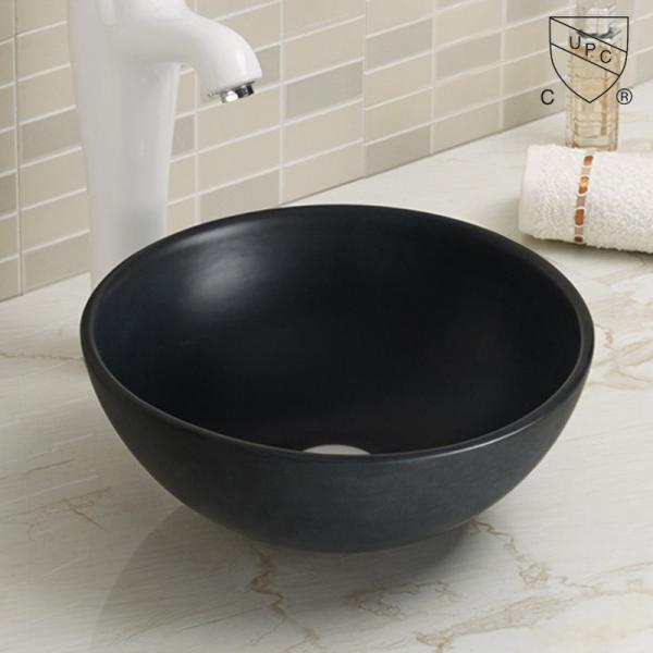Buy cheap Painted Matt Color Vanity Bathroom Top Mount Basin Laboratory Round Ceramic Sink from wholesalers