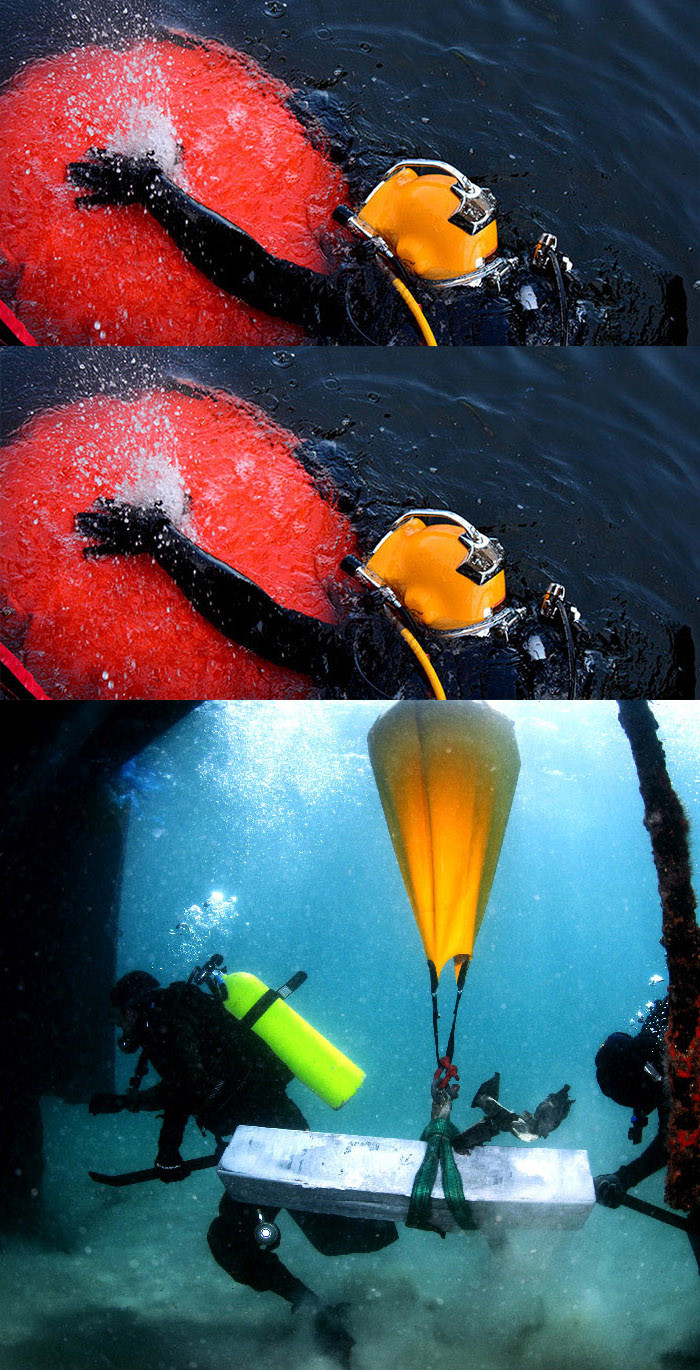 Marine Commercial Buoyancy Bags Underwater Parachute Air Lifting Bag