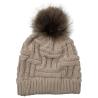 Buy cheap Removable Fur Pom Plain Cashmere Cap from wholesalers