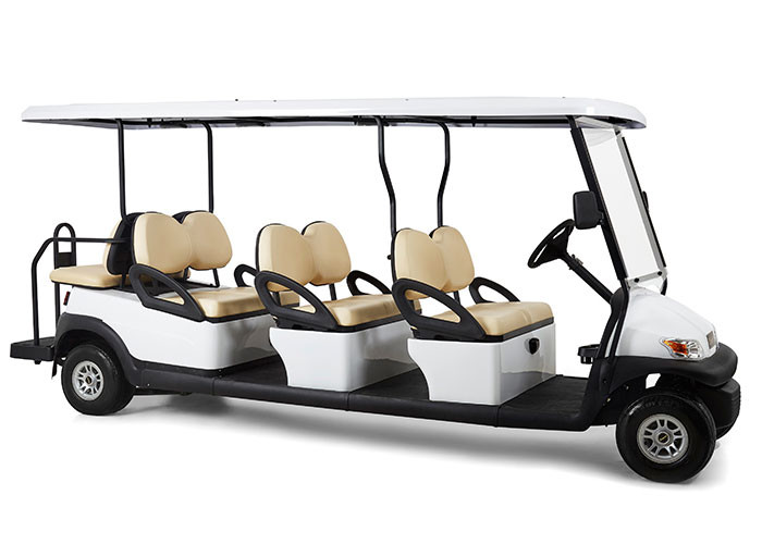 Rear Drum Brake 6 Passenger Electric Golf Cart With Foldable Windshield