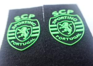 China Embossed Felt Backing Injection Rubber Custom Clothing Patches on sale