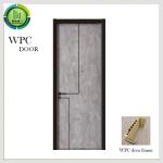 Anti Flaming Waterproof PVC Door , Solid Wood Bathroom Door 900mm Width