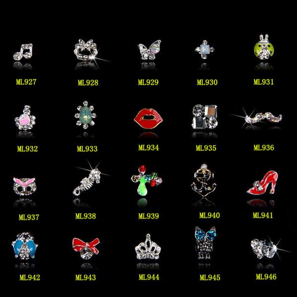Hot NEW Wholesale Alloy Jewelry 3D Nail Art Jewelry Nail rhinestones Sticker