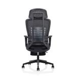 Stainless Steel Executive Office Chair with Footrest and Tilt Mechanism in