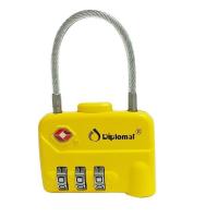 Buy cheap Cable zinc alloy TSA travel lock& Fashion Design yellow Tsa Luggage Lock& 80g product
