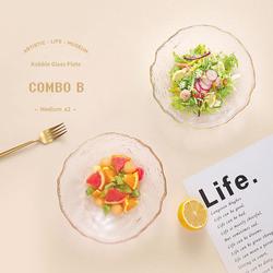 Buy cheap Handpainted Gold Rim Glass Plate Chargers Multifunctional Nontoxic from wholesalers