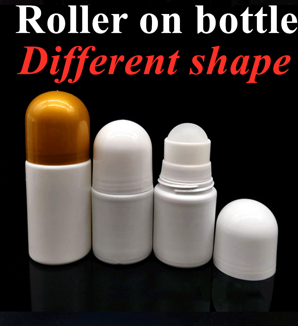 50ml HDPE Plastic Roll on Deodorant Bottle Roller Women Fragrant Body Bottle Child Kids Antiperspirant Bottle