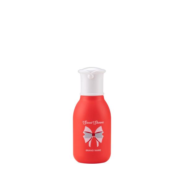 Buy cheap Red Frosted Toner Serum 200ml PET Packaging Bottle With Flower Cap from wholesalers