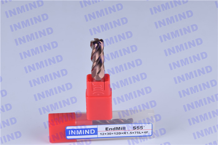 2 Flute 4 Flute Corner Radius End Mill with SiN AlTiN Coating R1.0 Corner