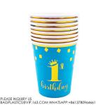 Baby'S Birthday Party Pink Paper Plate Napkin Cup Straw Tablecloth Decorative