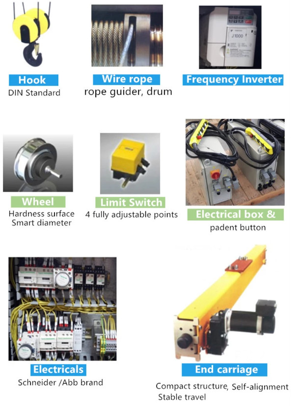Workshop Single Girder Overhead Crane , Safe Low Headroom Overhead Crane
