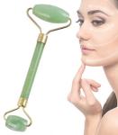 Green Gua Sha Scraping Tool , Facial Jade Roller For Face Massage