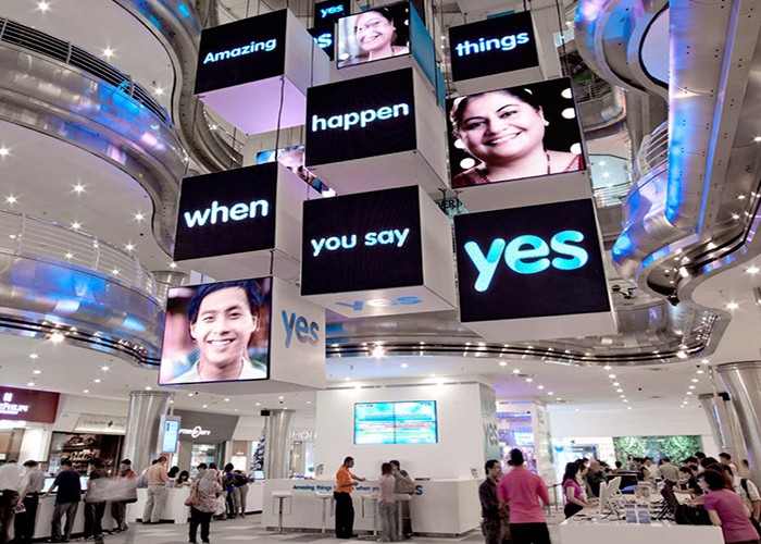 Fixed Full Color P5 Outdoor Waterproof LED Rental Signage 192mm * 192mm Module 3 Years Warranty