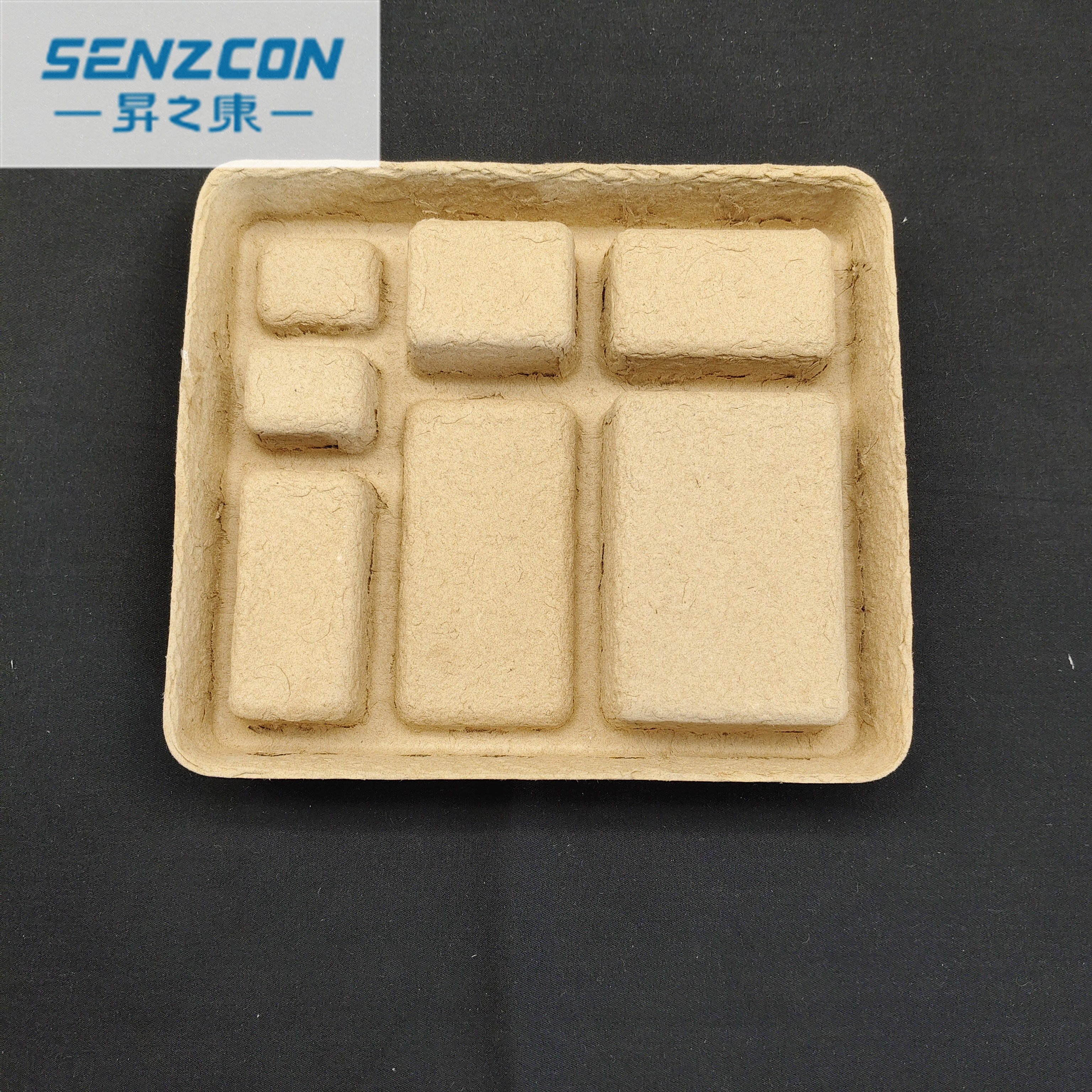 The factory customizes pulp molding product packaging, daily necessities, plant fiber bases, which are dry-pressed, environmentally friendly and