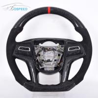 Buy cheap Real Forged Carbon Fiber Cadillac Srx Steering Wheel Custom Sports Blue Stitch product