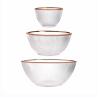 Buy cheap ODM Transparent Crystal Glass Fruit Bowls Dinnerware With Gold Rim from wholesalers