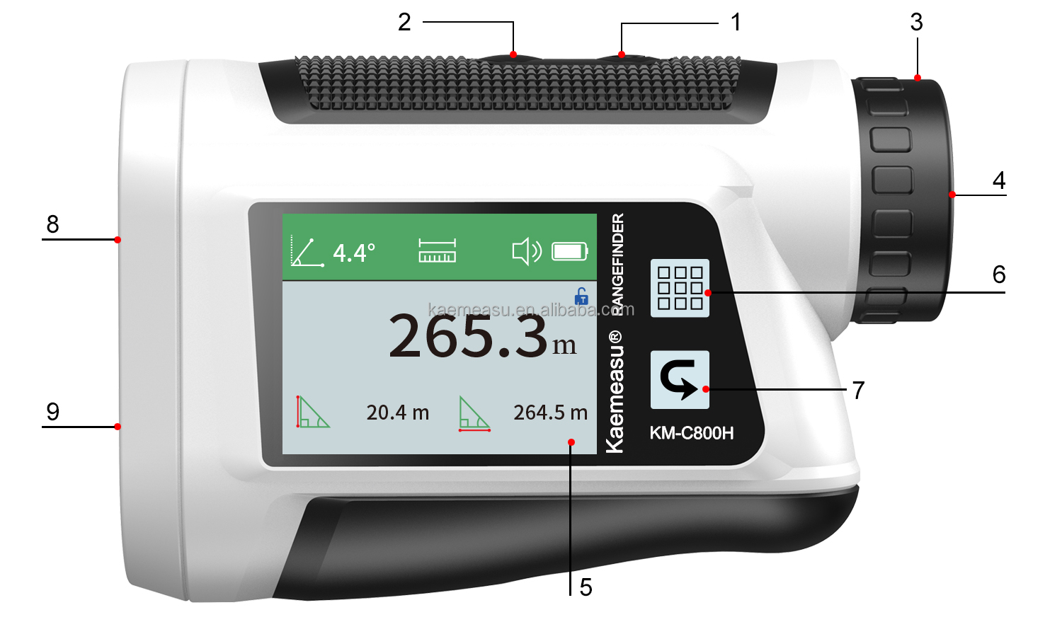 Handheld Rechargeable Laser Rangefinder Golf Mini Laser Rangefinder With Slope Golf Laser Rangefinder