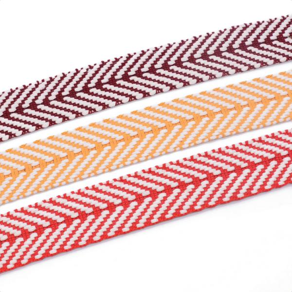 Buy cheap Multi Colors Thick Custom Jacquard Herringbone Webbing Tape 40mm from wholesalers