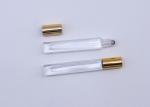 Resist Falling Wood Lid Clear Cosmetic Glass Bottles Square Empty Perfume Vials