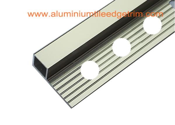 Buy cheap Bright Polished Champagne Metal Square Edge Tile Trim For Outside Corner from wholesalers