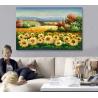Buy cheap Custom Palette Knife Sunflowers Oil Painting, Decorative Hand Painted Art on Canvas from wholesalers