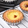 Buy cheap 430 Stainless Steel Reusable Egg Tart Mold Stainless Steel Chrysanthemum Cup Cake Mold DIY Baking Tool from wholesalers