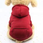 ​Fashion Blank red Dog Winter Apparel Warm Outfits Chihuahua Puppy Clothes