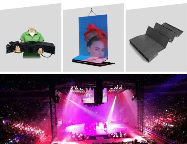 Buy cheap Patented 360 degrees flexible LED displays for concert backdrops from wholesalers