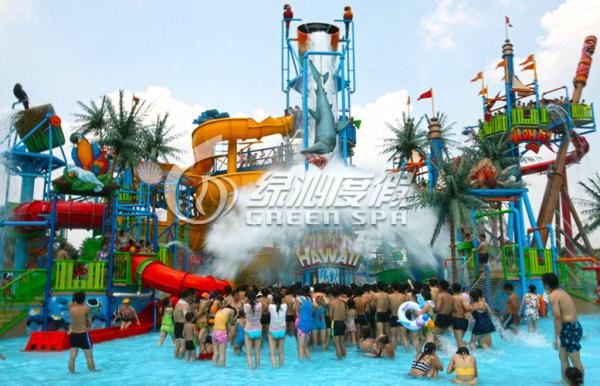 Outdoor Huge Water House Aqua Playground Equipment with Water Spray and Water