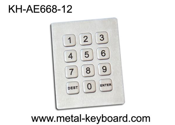 Buy cheap 3x4 Matrix 12 Keys Kiosk Keypad / Rugged Stainless Steel Access Keypad from wholesalers