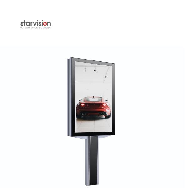 Buy cheap T Shape Visual Size 1167mmx1751mm City Light Poster Digital Mupi Pole Mounted from wholesalers
