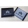 Buy cheap Washable Clothing Woven Labels Custom-made 50D polyester yarn wiht personized logo from wholesalers