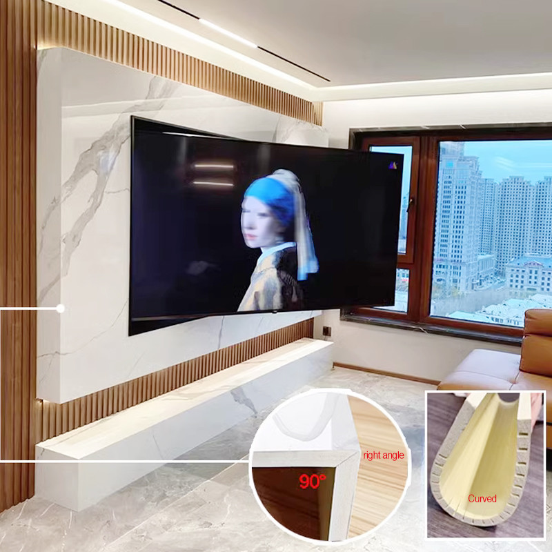 Modern High Gloss Marble Sheet Panel Luxury Wall Decoration Bamboo Crystal Board
