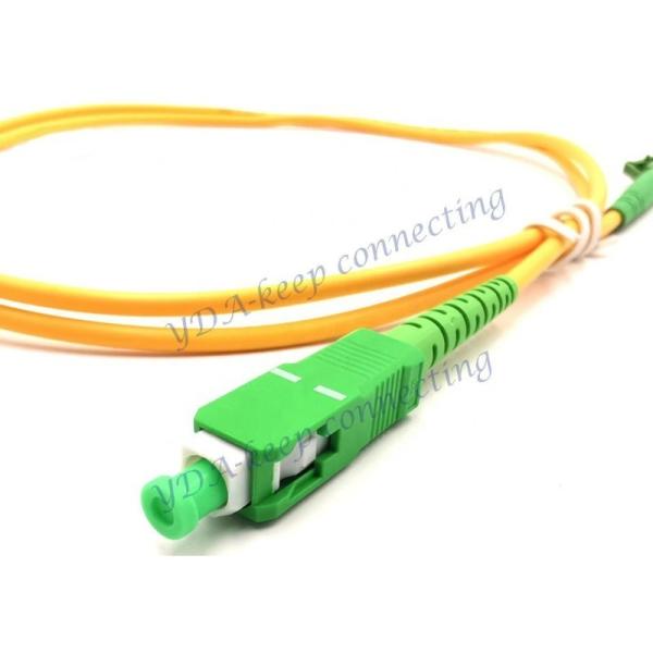 Low IL Simplex SC APC Singlemode 3.0/2.0mm Yellow LSZH ODF PVC Optic Fiber Patch