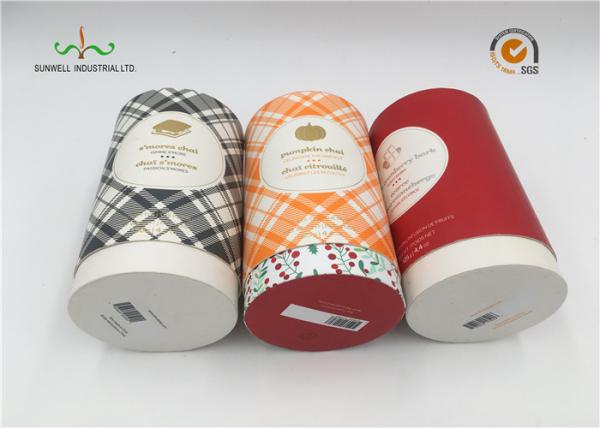 Art Paper Cylinder Packaging Box , T - Shirt Tube Packaging For Clothing