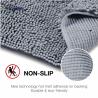 Buy cheap 1800gsm Door Carpet Mats Grey Microfiber Chenille PU Coated Backing Toilet Floor Cover from wholesalers