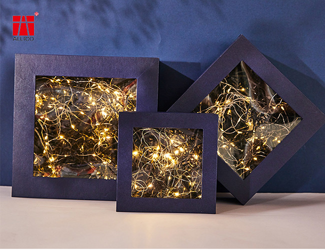 CMYK 4.3x3.1x1inch Jewelry Cardboard Gift Boxes With Clear Window